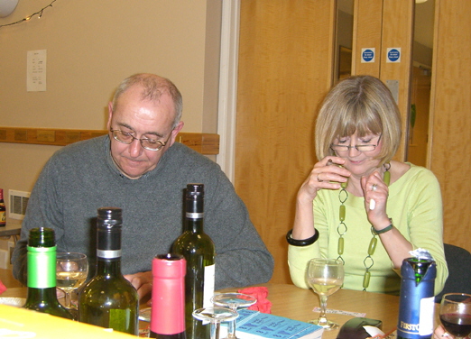 Concentrating hard - David and Sue Fisher