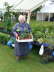 Lady Cunliffe selling plants at the hog roast