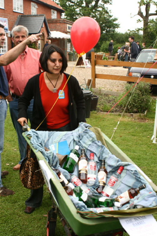 Lucy with the Booze Barrow