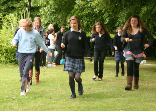 Children's egg and spoon race
