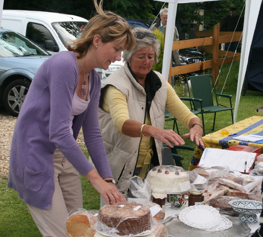 Julia and Ruth on the cake stall